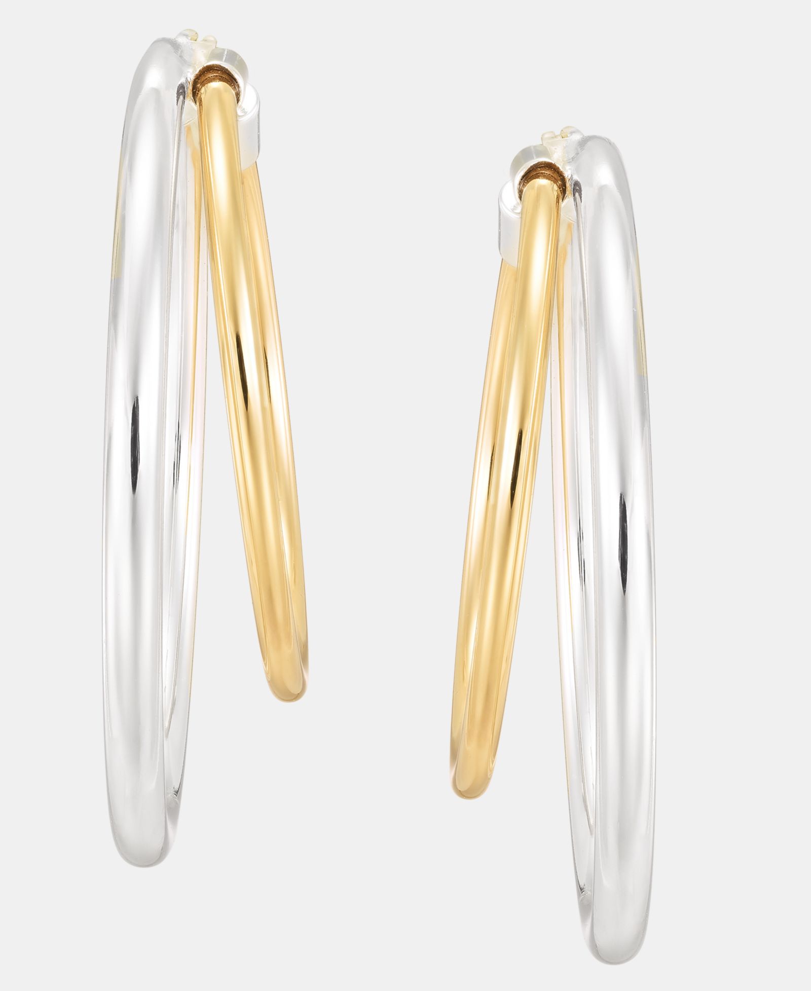 Lauren Ralph Lauren двухцветные серьги-кольца Split Hoop