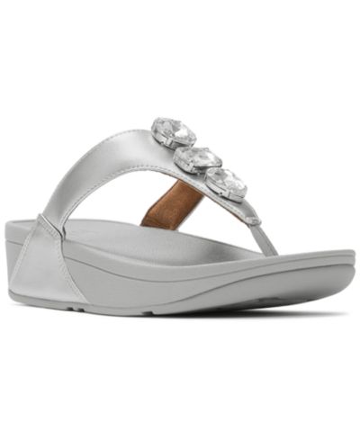 FitFlop Женские сандалии Lulu Ultra Jewel Metallic Toe Post Slip-On