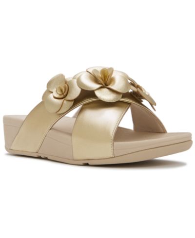 Женские сандалии FitFlop Lulu Flower Cross Slip-On Slide