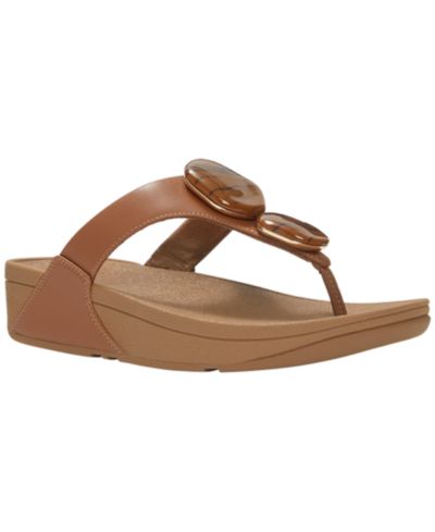 FitFlop Женские сандалии-мюли Lulu Marbled-Stone Slip-On Wedge