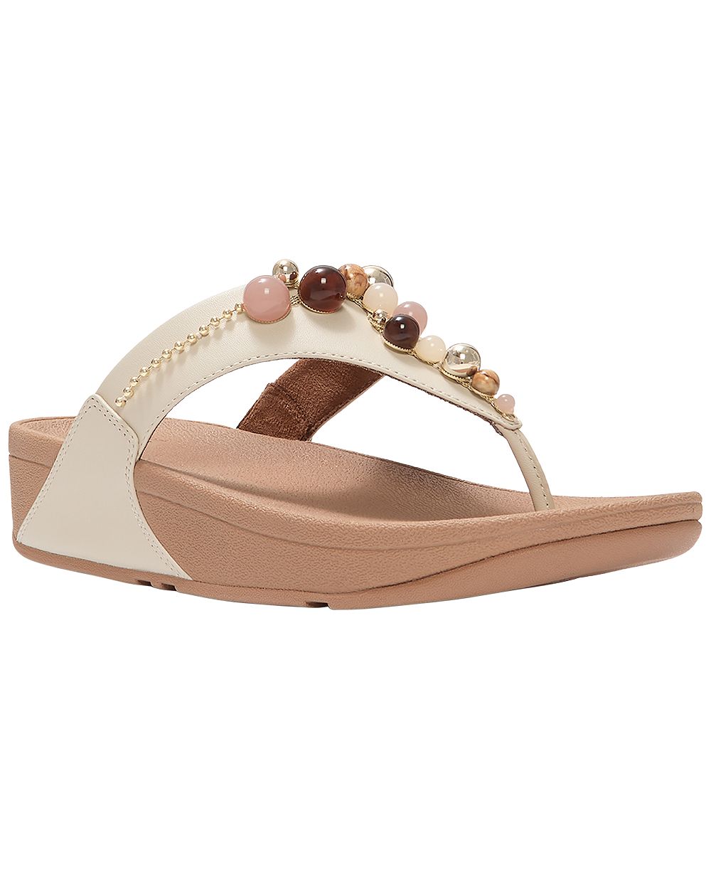 Женские сандалии FitFlop Lulu Beaded Toe Post Slip-On