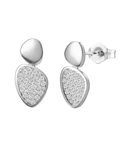 Серьги с белым сапфиром 5/8 ct. t.w. и стерлинговым серебром
