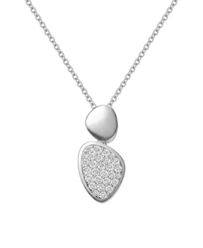 Macy's Lab Grown White Sapphire (3/4 ct. t.w.) Pendant Necklace in Sterling Silver (Also in 14k Gold Over Sterling Silver)
