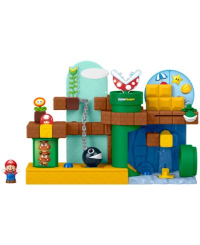 Little People Игровой набор Mario Adventure от Fisher Price, музыкальная игрушка с 2 фигурками