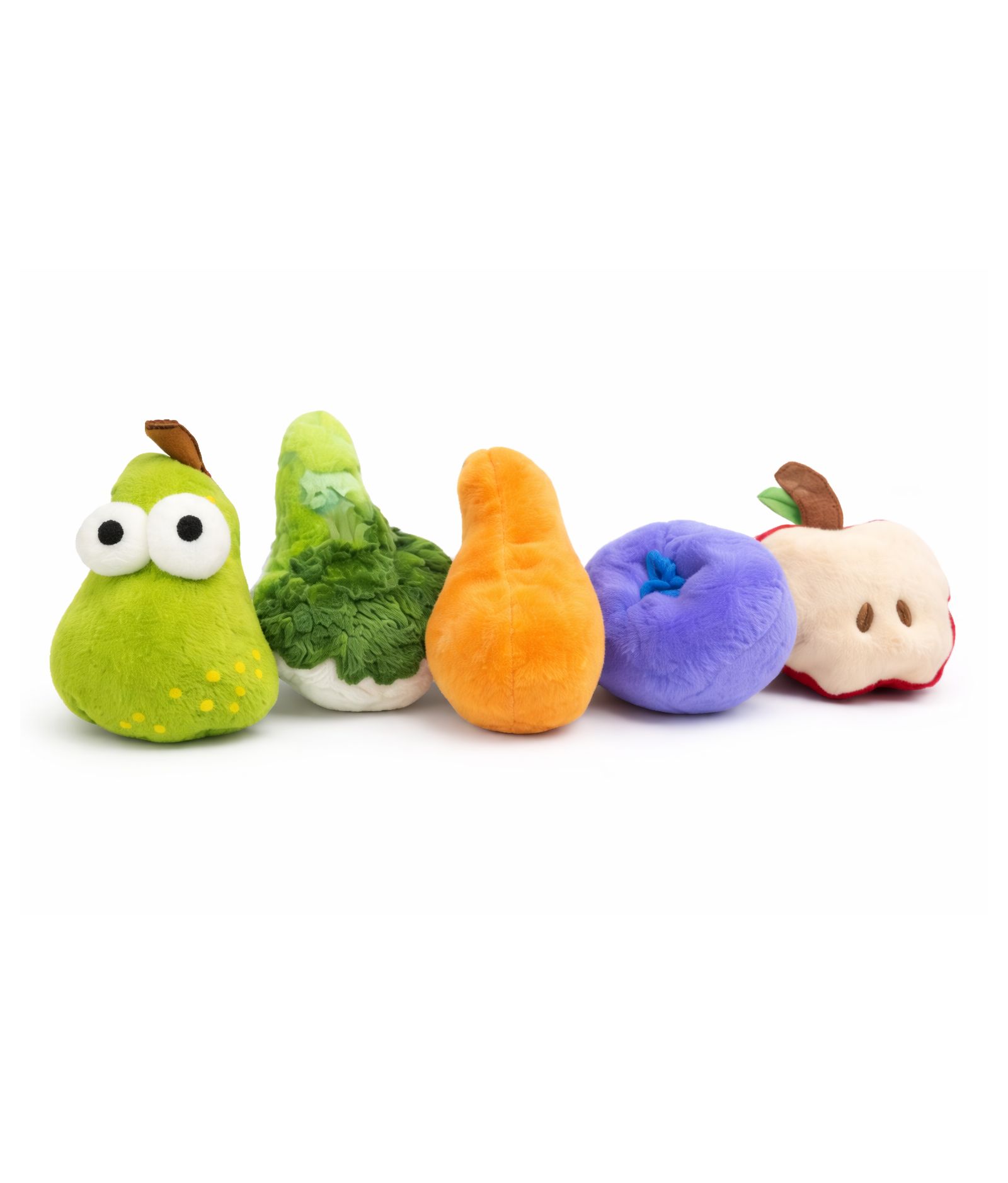 Набор игрушек для собак Nocciola Squeaky Plush Interactive Fruit & Vegetable с пищалкой для маленьких и средних собак