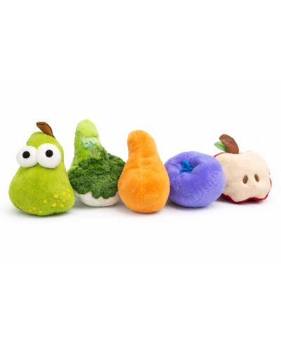 Набор игрушек для собак Nocciola Squeaky Plush Interactive Fruit & Vegetable с пищалкой для маленьких и средних собак