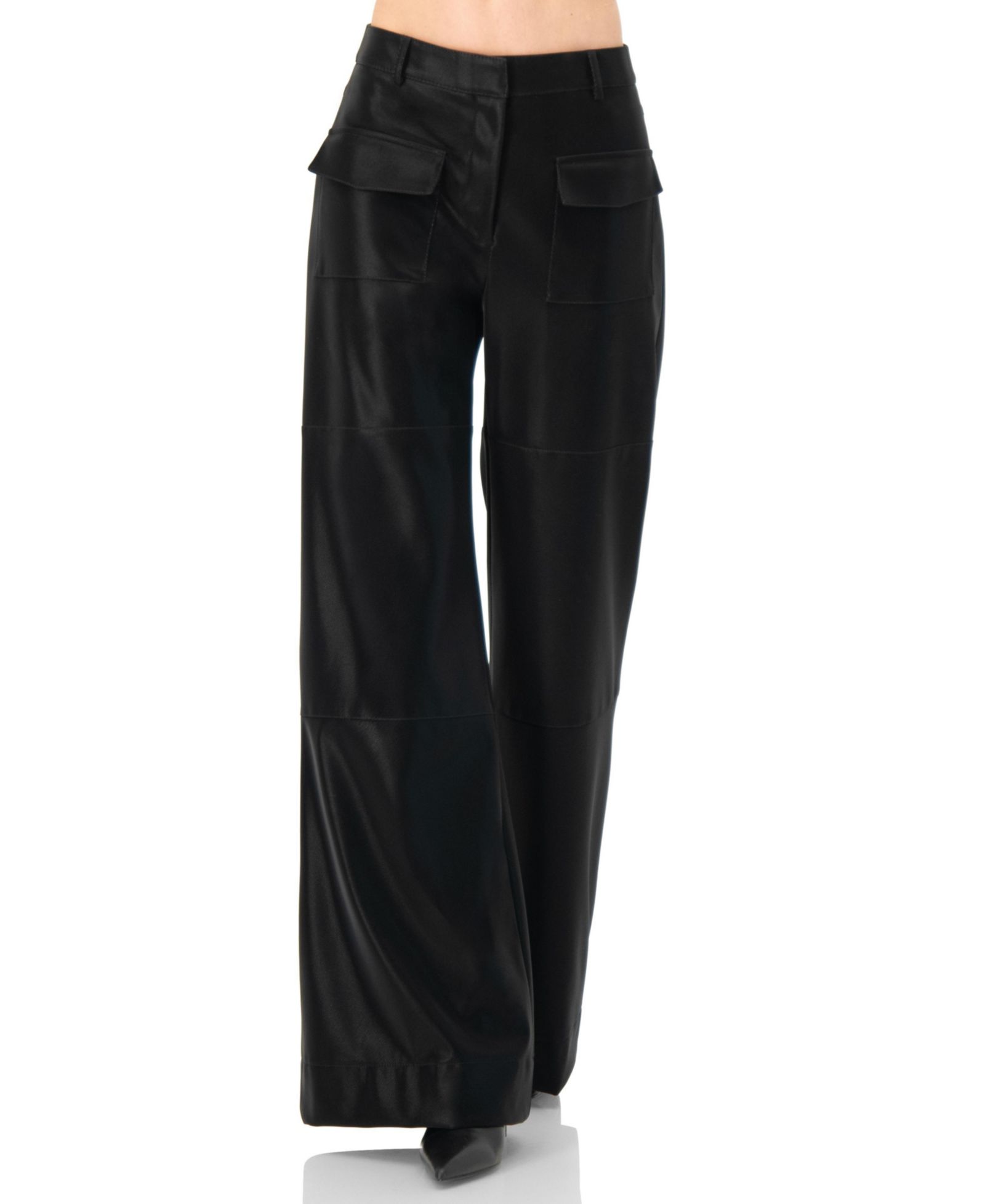 Ivonne Женский High Shine Semi-Flared Trousers