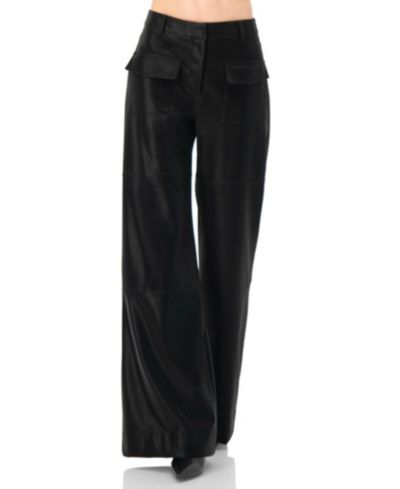 Ivonne Женский High Shine Semi-Flared Trousers