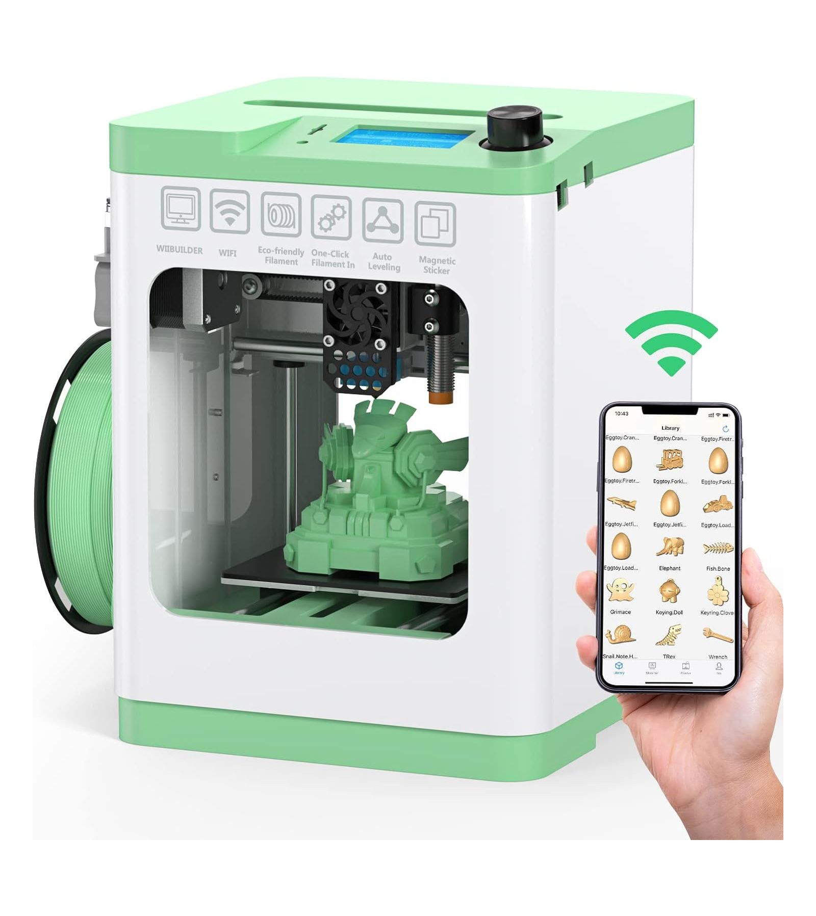 3D принтер ZACHVO Mini для детей и начинающих, Auto-Leveling, WiFi & App Control
