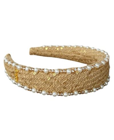 Headbands of Hope Women's Classic Pearl Headband - Tan