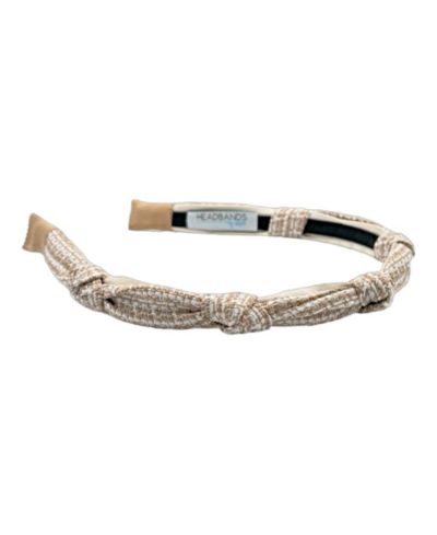 Headbands of Hope Women's Knotted Tweed Headband - Cream Beige