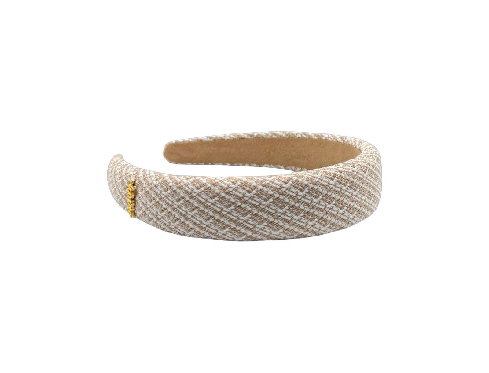 Headbands of Hope Women's Classic Padded Tweed Headband - Cream Beige