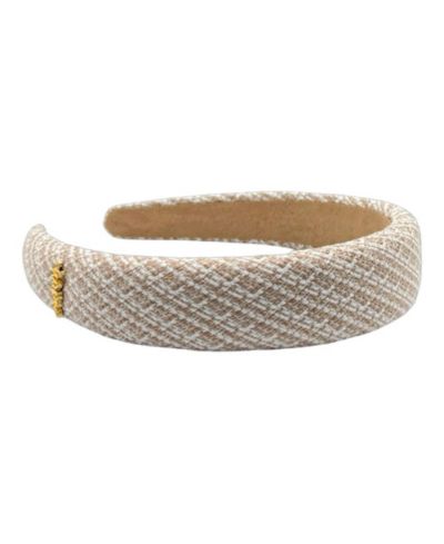 Женская повязка на голову Headbands of Hope Classic Padded Tweed - Cream Beige