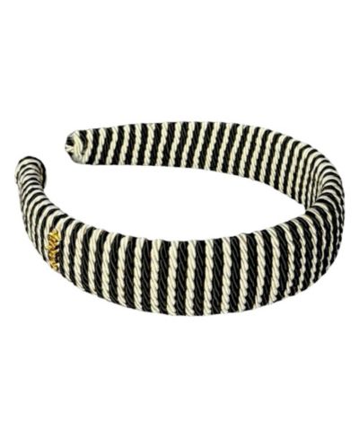 Headbands of Hope Women's Classic Padded Rope Headband - Black Ivory