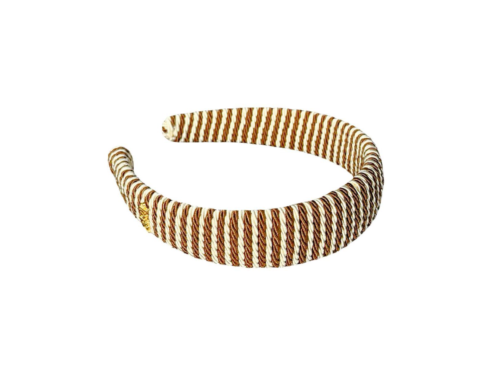 Headbands of Hope Women's Classic Padded Rope Headband - Gold Ivory