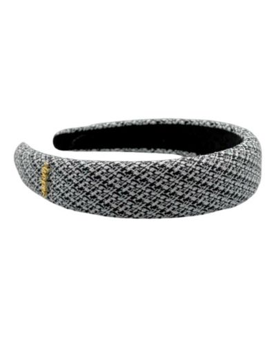Headbands of Hope Women's Classic Padded Tweed Headband - Black Ivory
