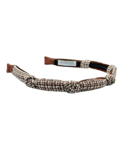 Headbands of Hope Women's Knotted Tweed Headband - Espresso Maroon