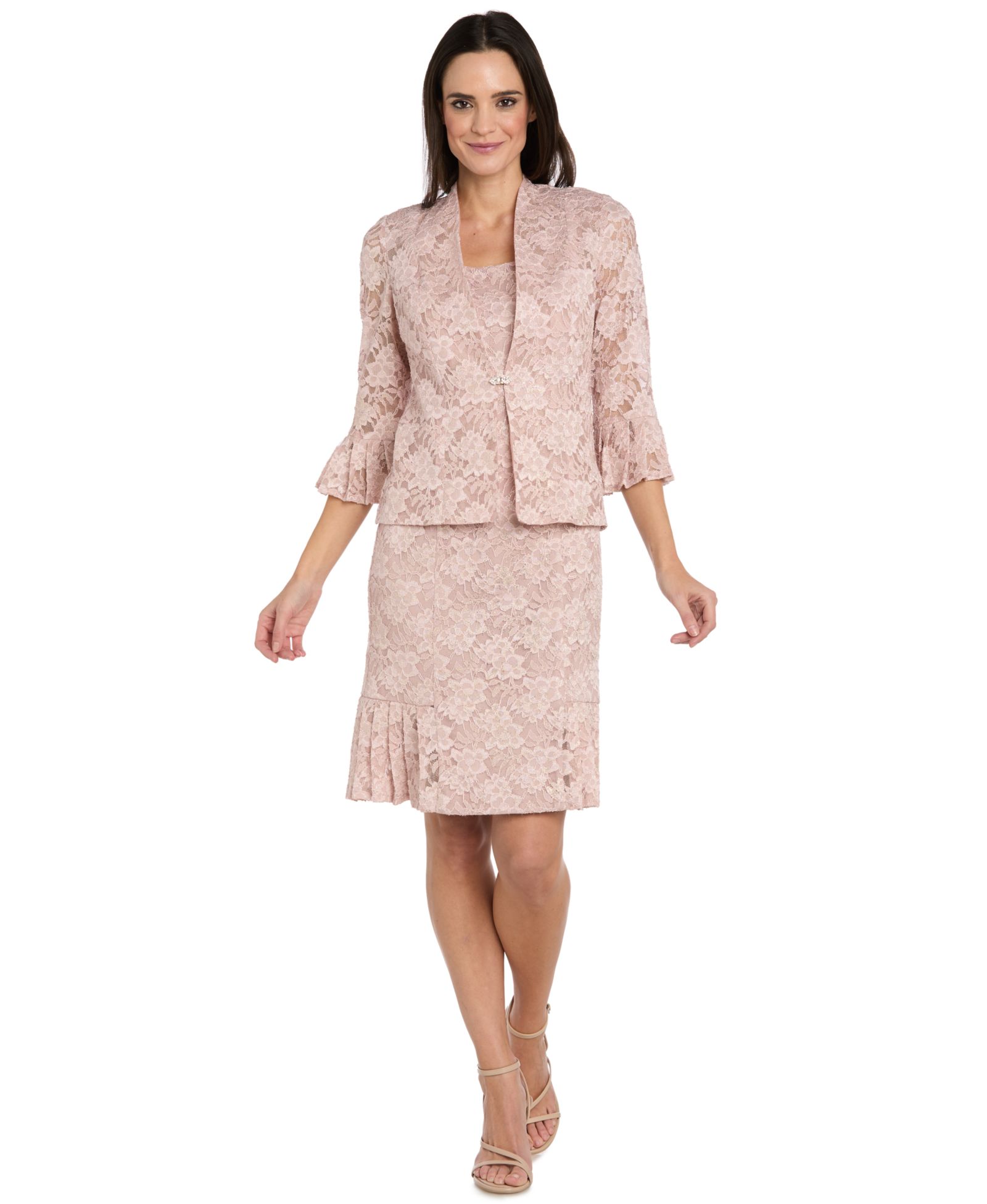 Женское платье R & M Richards Lace Pleat с воланами