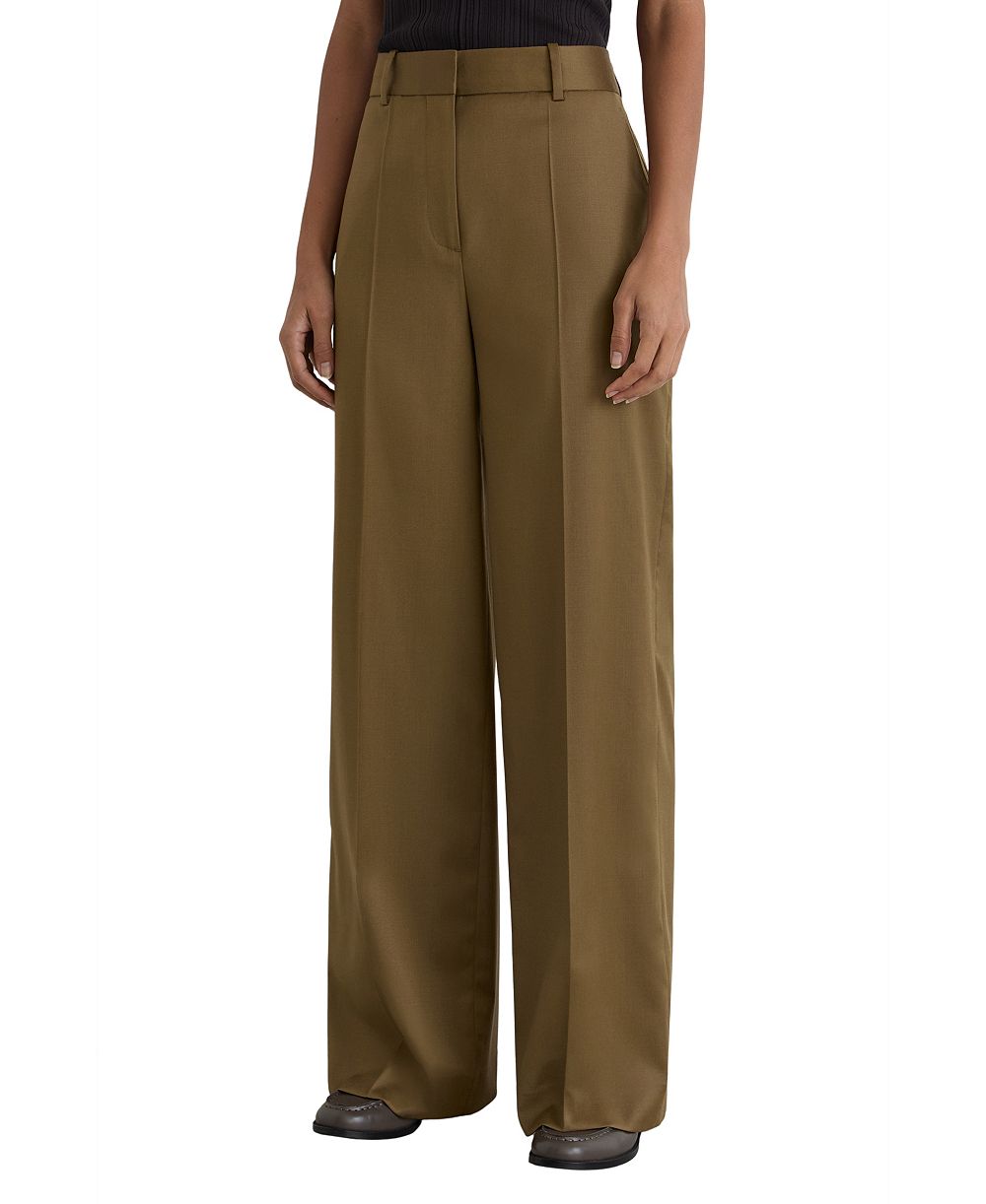 REISS Women's Adie Wool-Blend Wide-Leg Trousers