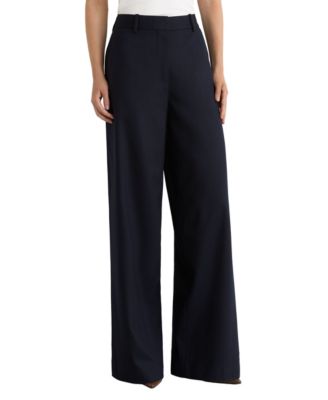 Женские широкие брюки REISS Solene Wool-Blend Wide-Leg
