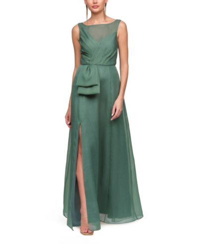 JS Collections Women's Boat Neck Carey Organza Gown