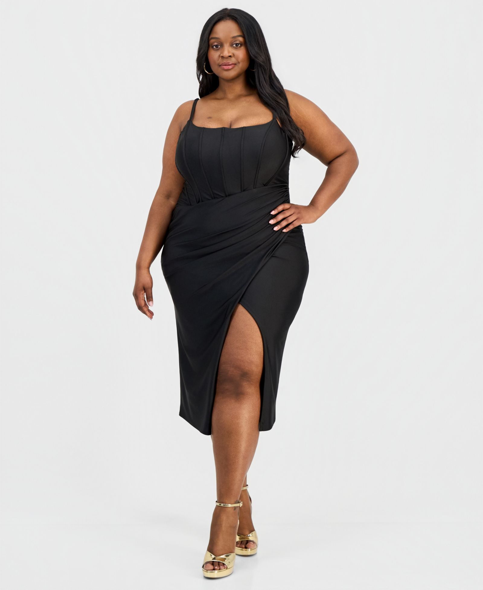 Женское асимметричное платье-корсет Plus Size B Darlin Trendy