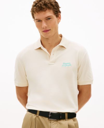 Мужская рубашка-поло Tommy Hilfiger Classic-Fit с вышивкой