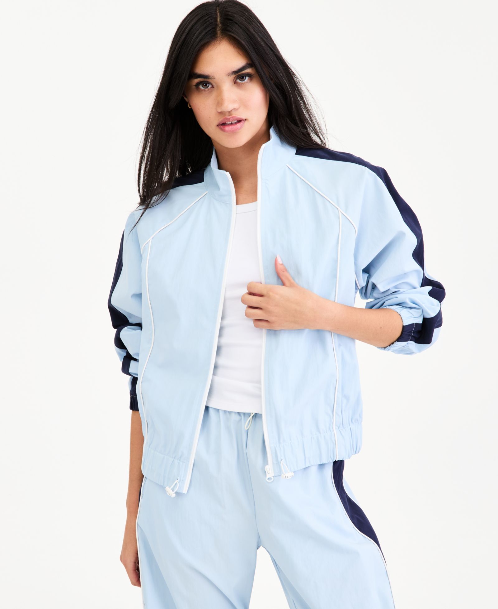 Bar III Women's Mock-Neck Windbreaker Jacket, Macy's Exclusive