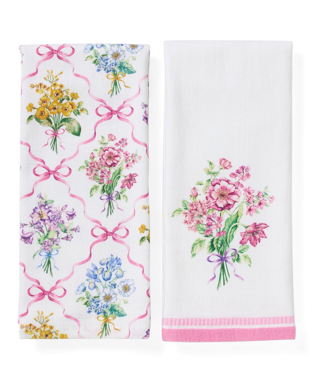 Lenox Bouquet Ribbon кухонные полотенца, набор из 2 шт