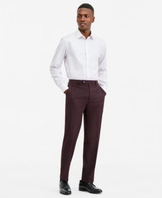 Calvin Klein Men's Slim-Fit Wool-Blend Suit Pants