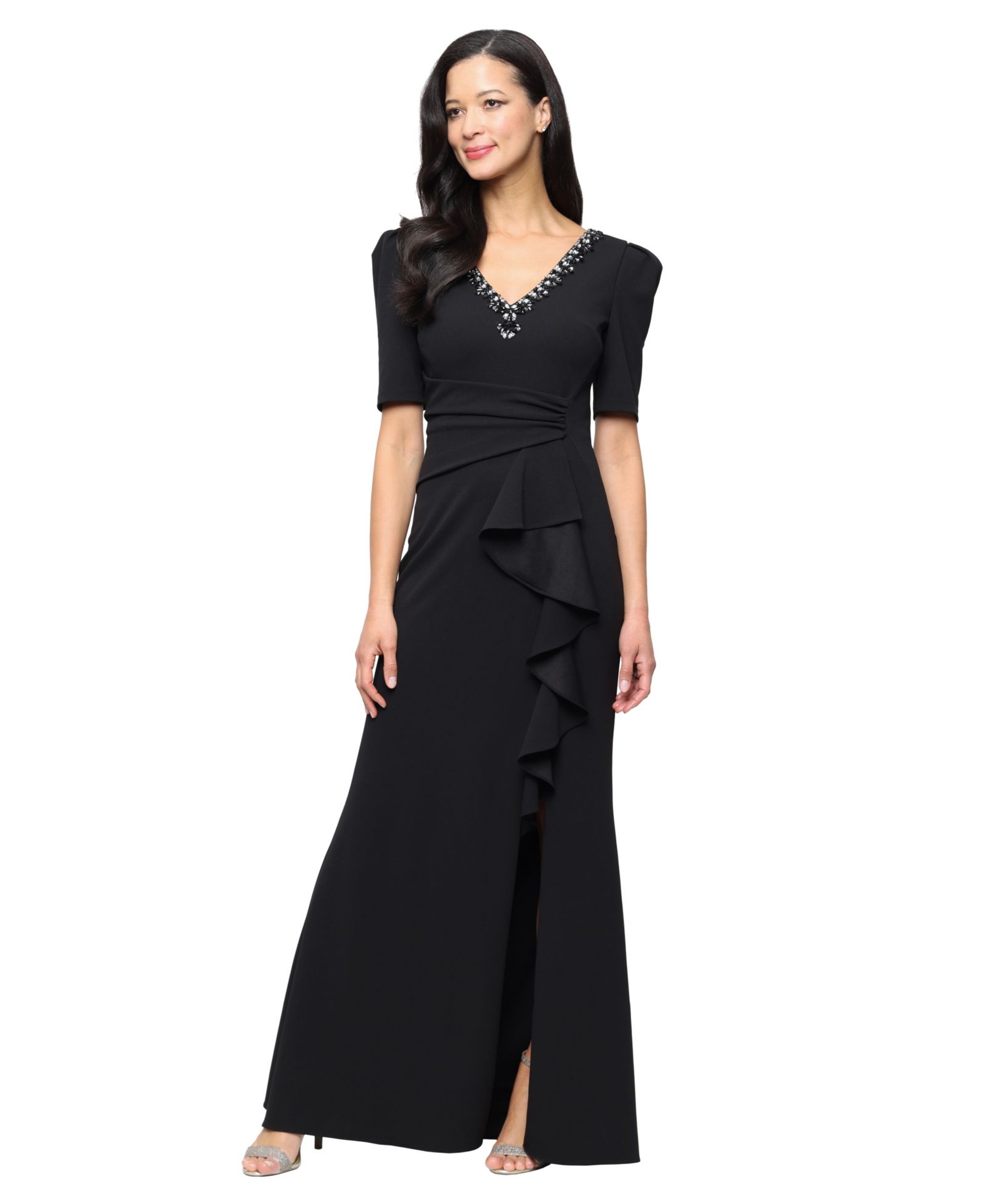 Женское вечернее платье Alex Evenings Embellished V-Neck Ball Gown