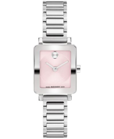 Женские часы Movado Bold Evolution 2.0 Mini Tank Swiss Quartz Stainless Steel 20x23mm