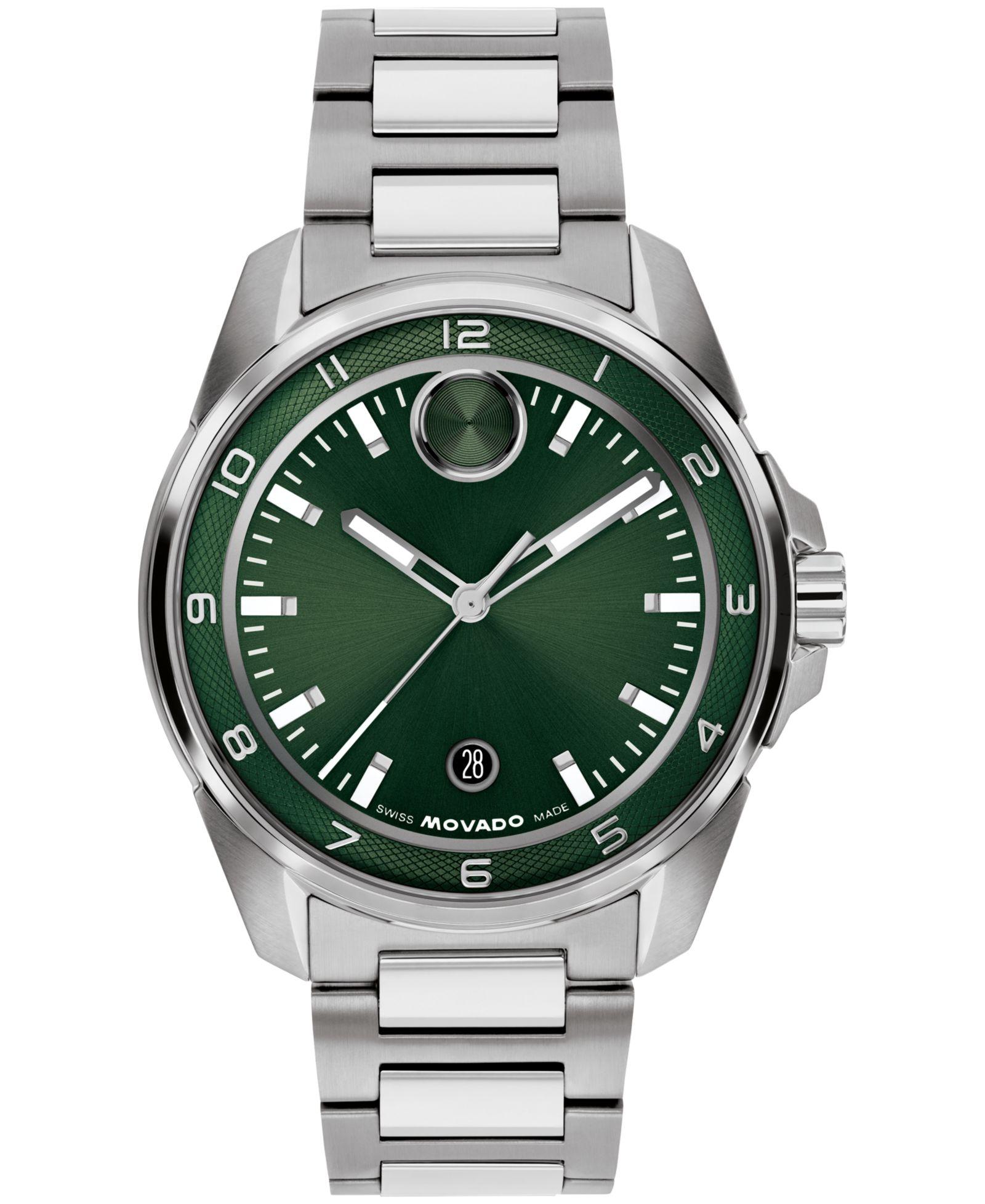 Movado Men's Bold Verso S Swiss Quartz Stainless Steel Watch, 42mm