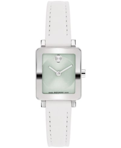 Movado Женские часы Bold Evolution 2.0 Mini Tank, кожаный ремешок, 20x23mm