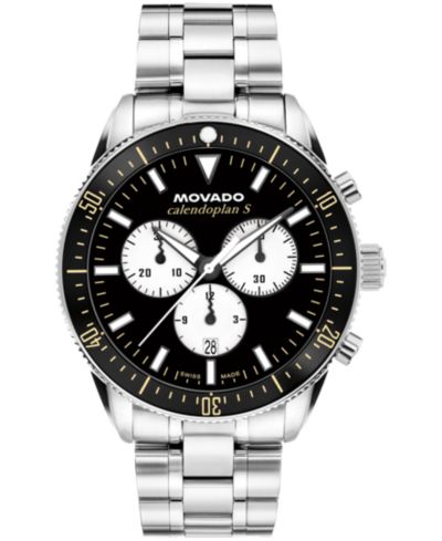 Мужские часы Movado Calendoplan S Swiss Quartz Chrono Stainless Steel 42mm