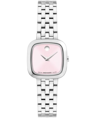 Movado Women's Museum Classic Cushion Swiss Quartz Stainless Steel Watch, 22mm