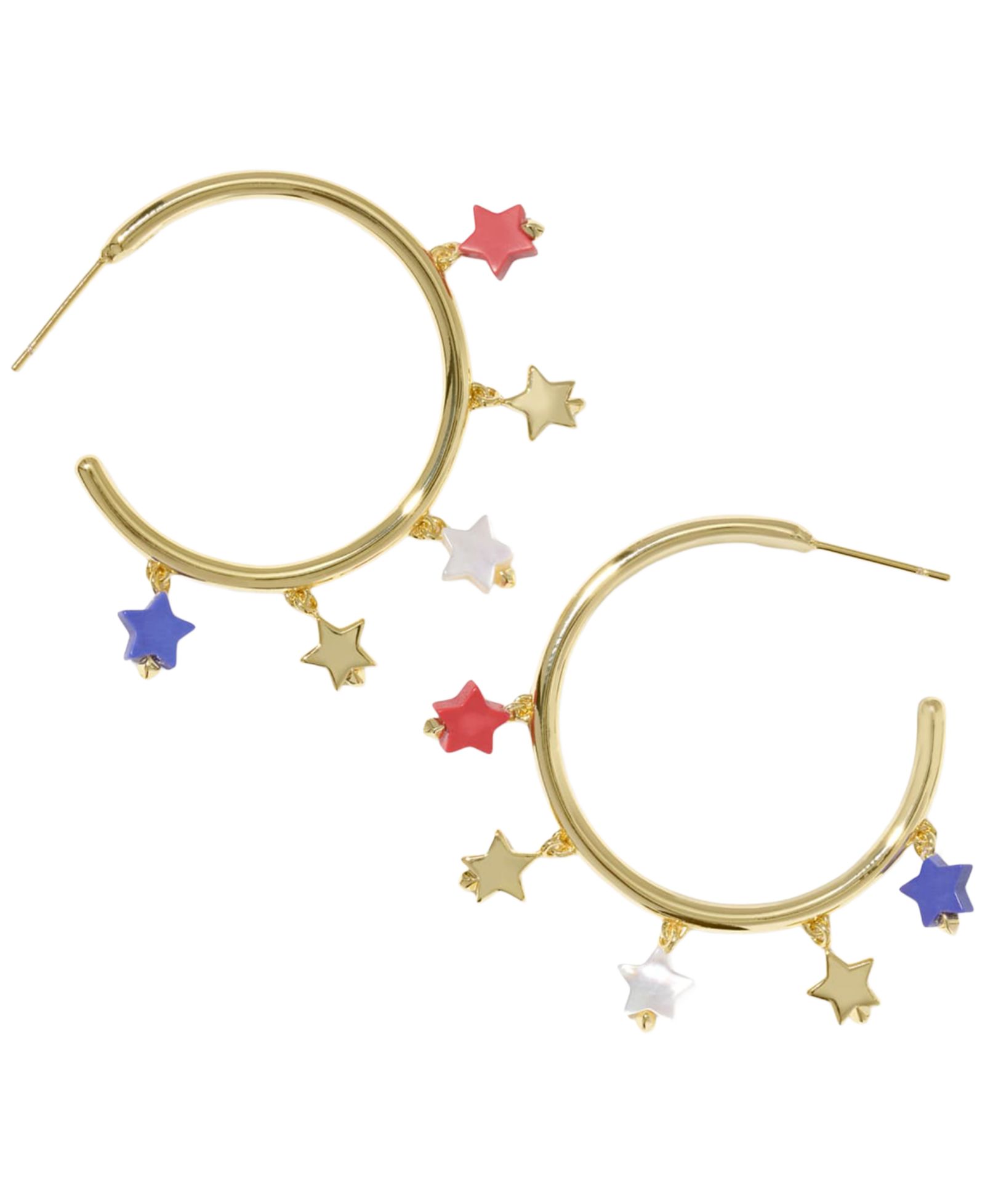 Серьги-кольца Kendra Scott Camila с позолотой 14k