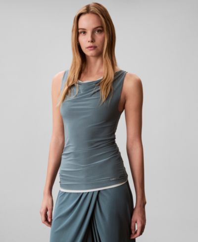Calvin Klein Women's Second Skin Reversible Sleeveless Tank Top