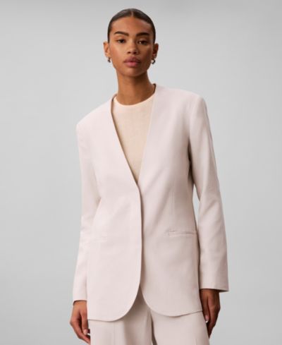 Calvin Klein Women's Classic Fit V-Neck Blazer