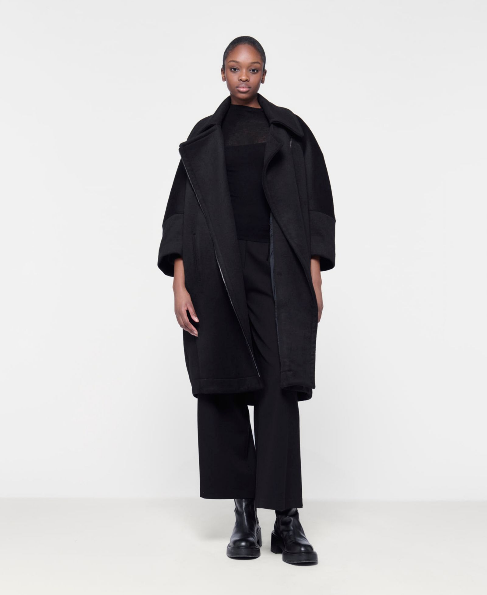 Leem Women's Boxy Biker Coat