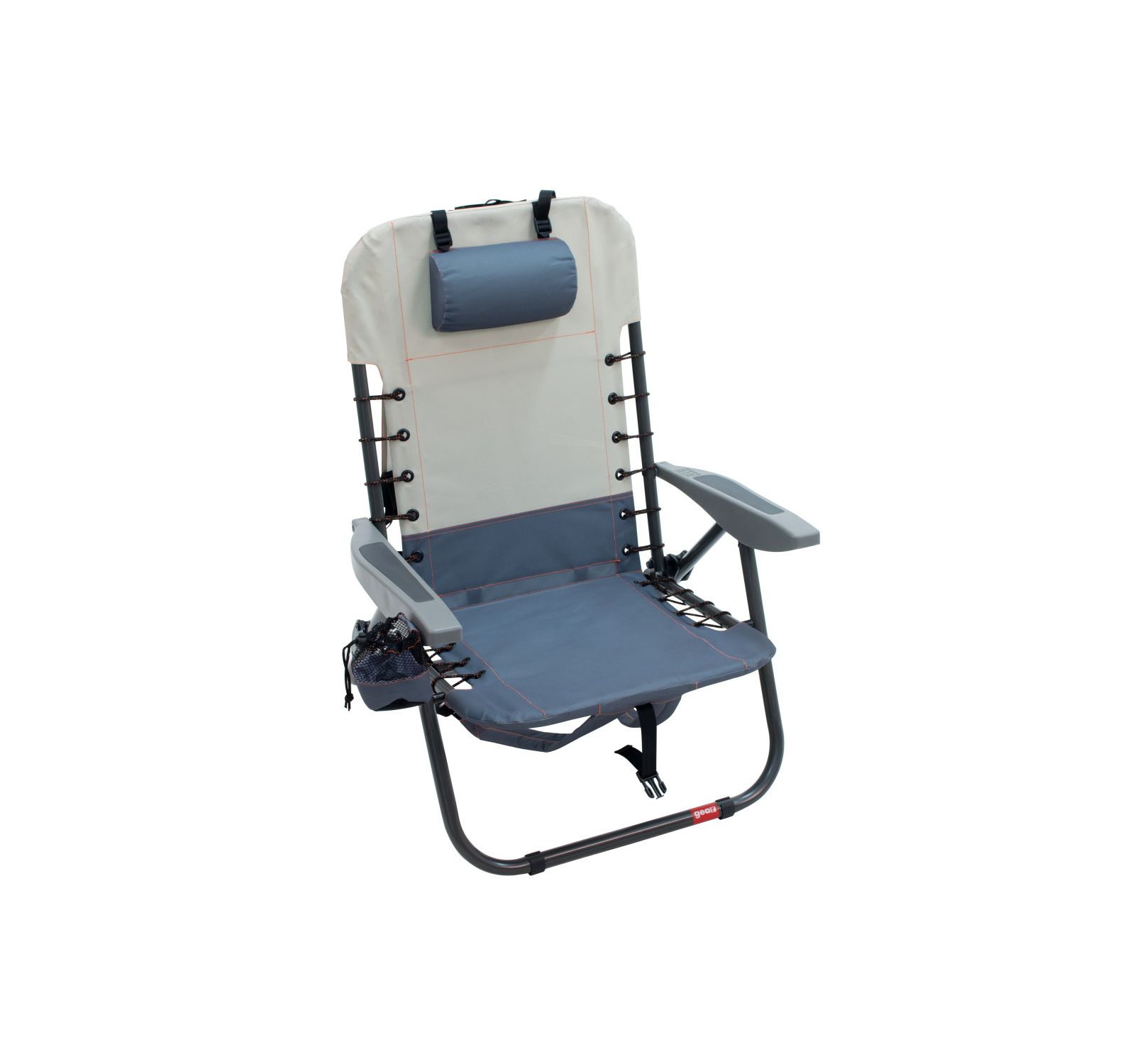 Camp & Go 4-Position Lace-up Suspension Backpack Camping Chair, Slate