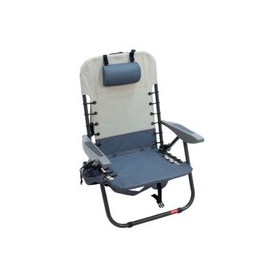 Camp & Go 4-Position Lace-up Suspension Backpack Camping Chair, Slate