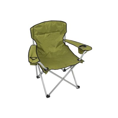 Camp & Go Складное походное кресло для кемпинга с широким сиденьем, подстаканниками и сумкой для переноски, зеленый