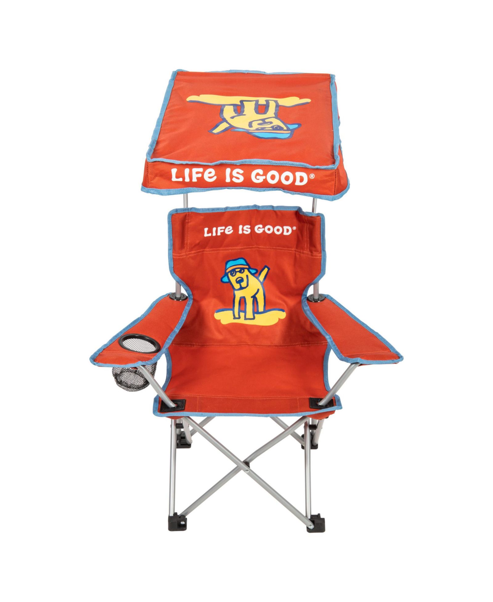 Складной походный стул Life Is Good Max Shade Quad с навесом для защиты от UV оранжевый