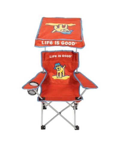 Складной походный стул Life Is Good Max Shade Quad с навесом для защиты от UV оранжевый