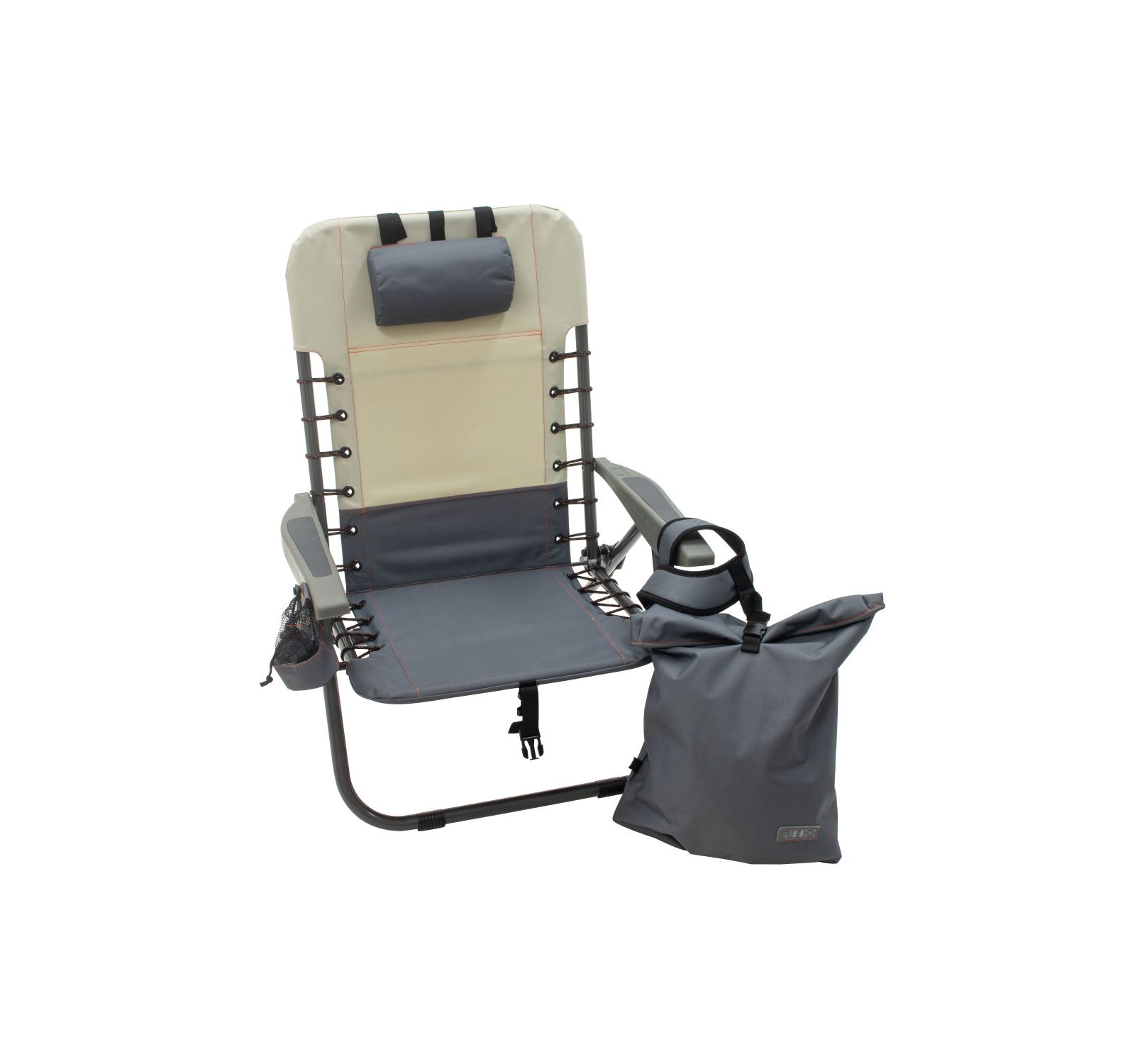 Roped Removable Backpack Chair in Slate and Putty