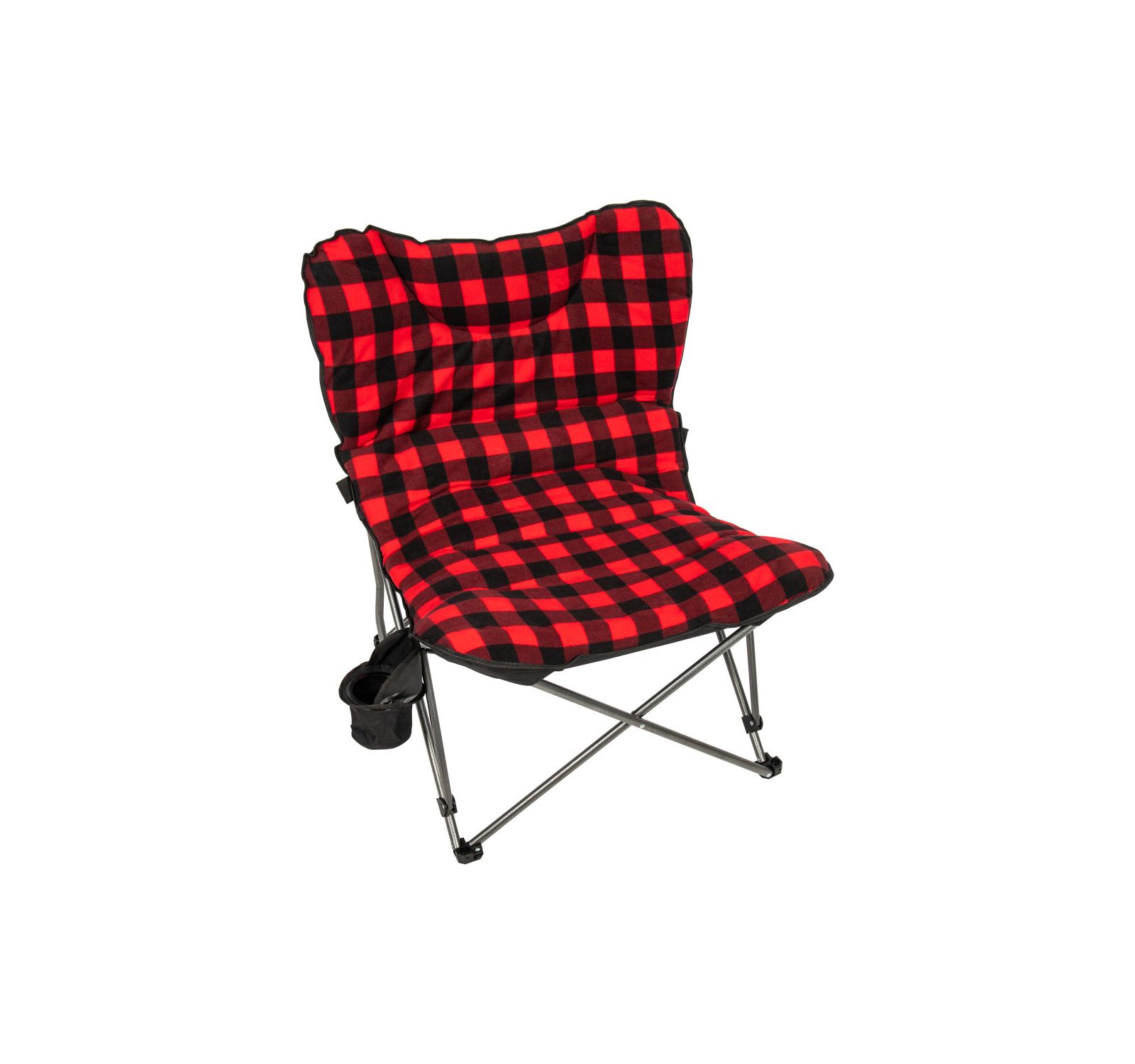 Camp & Go Extra Large Ultra Padded Outdoor Camping Chair, Portable Folding Camp Chair with Wide Padded Seat, Cup Holder, and Carry Bag, Multicolor