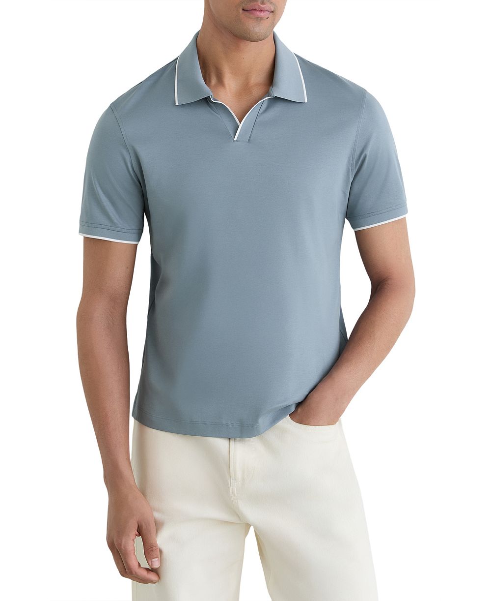 Муパッドская Garry рубашка REISS Nico Air какую Cotton Tipped с открытым воротникомSku