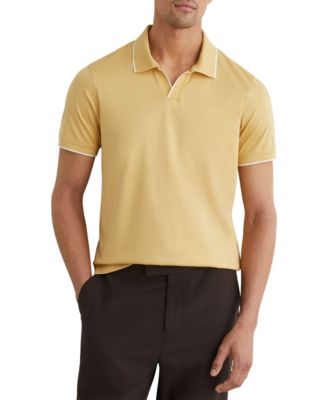 REISS Men's Nico Air-Water Cotton Tipped Polo Shirt