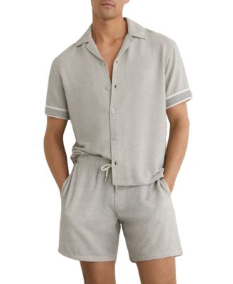 Мужская рубашка REISS Dornie Stripe Tape Printed